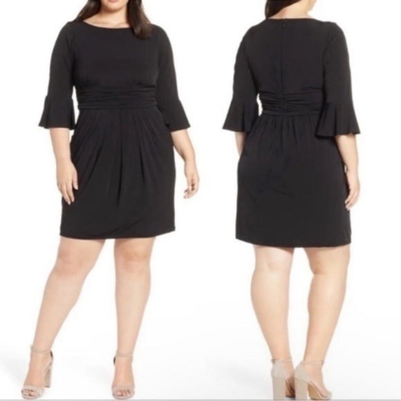 Eliza J black bell Sleeve dress size 16W - Picture 1 of 7